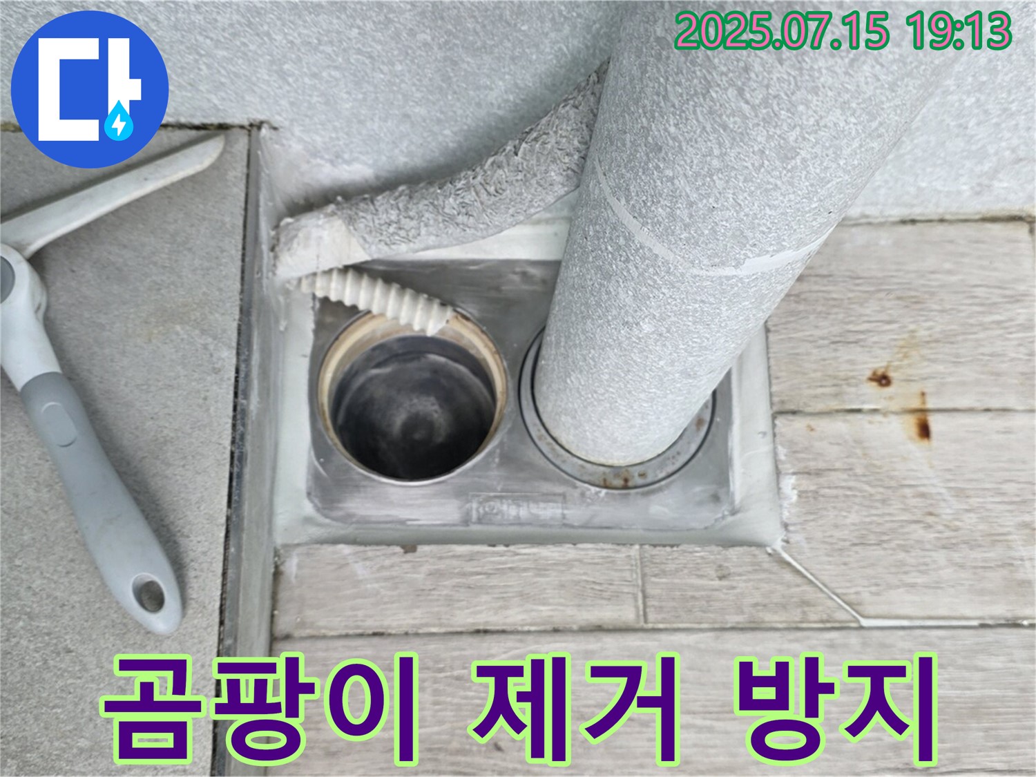 노원구 중계동 청구3차 아파트 욕실 - 배수구 주변 곰팡이를 깨끗하게 제거하고 방지합니다.
