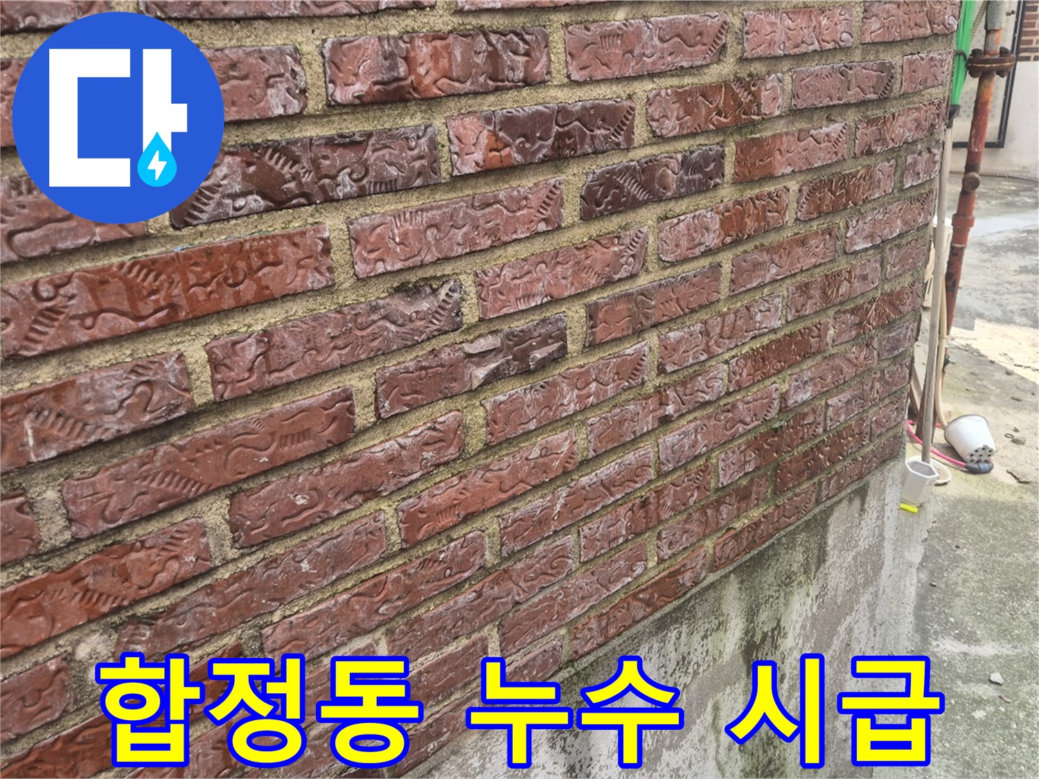합정동 벽돌 외벽 습기 곰팡이 - 누수 해결 시급