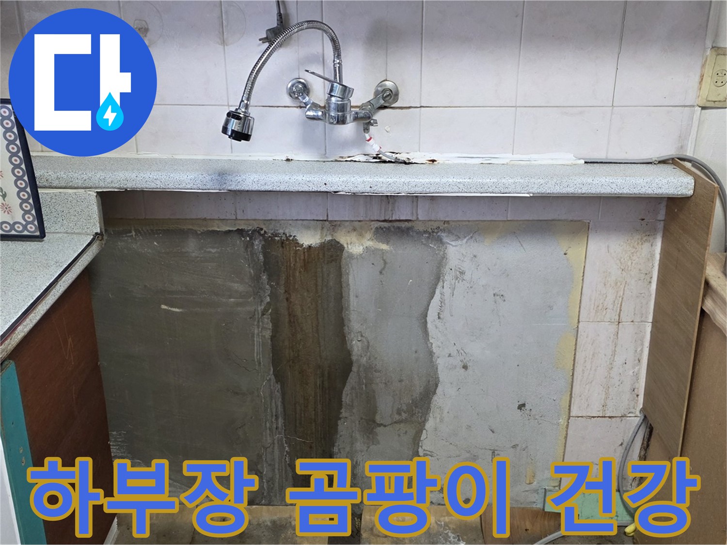 사릉리 싱크대 누수 - 하부장 곰팡이, 건강에 악영향