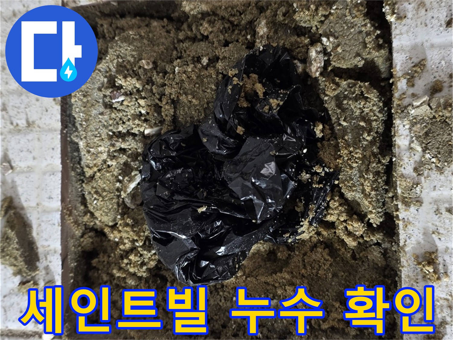 과천시 문원동 세인트빌 - 유가 주변 젖음 - 추가 굴착으로 확인된 누수 증거