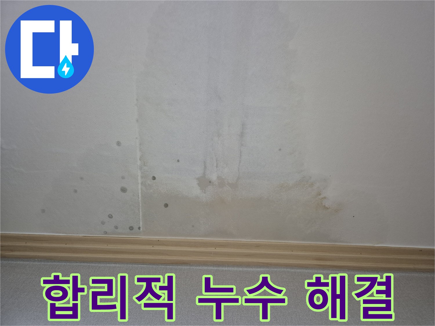 천장 누수 - 합리적인 비용으로 해결 가능한 문제임을 보여주는 사진