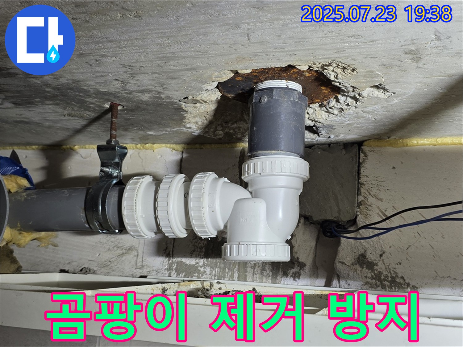 중계동 라이프청구신동아 아파트 누수 - 누수 부위 주변 곰팡이를 제거하고 방지 작업을 진행합니다.