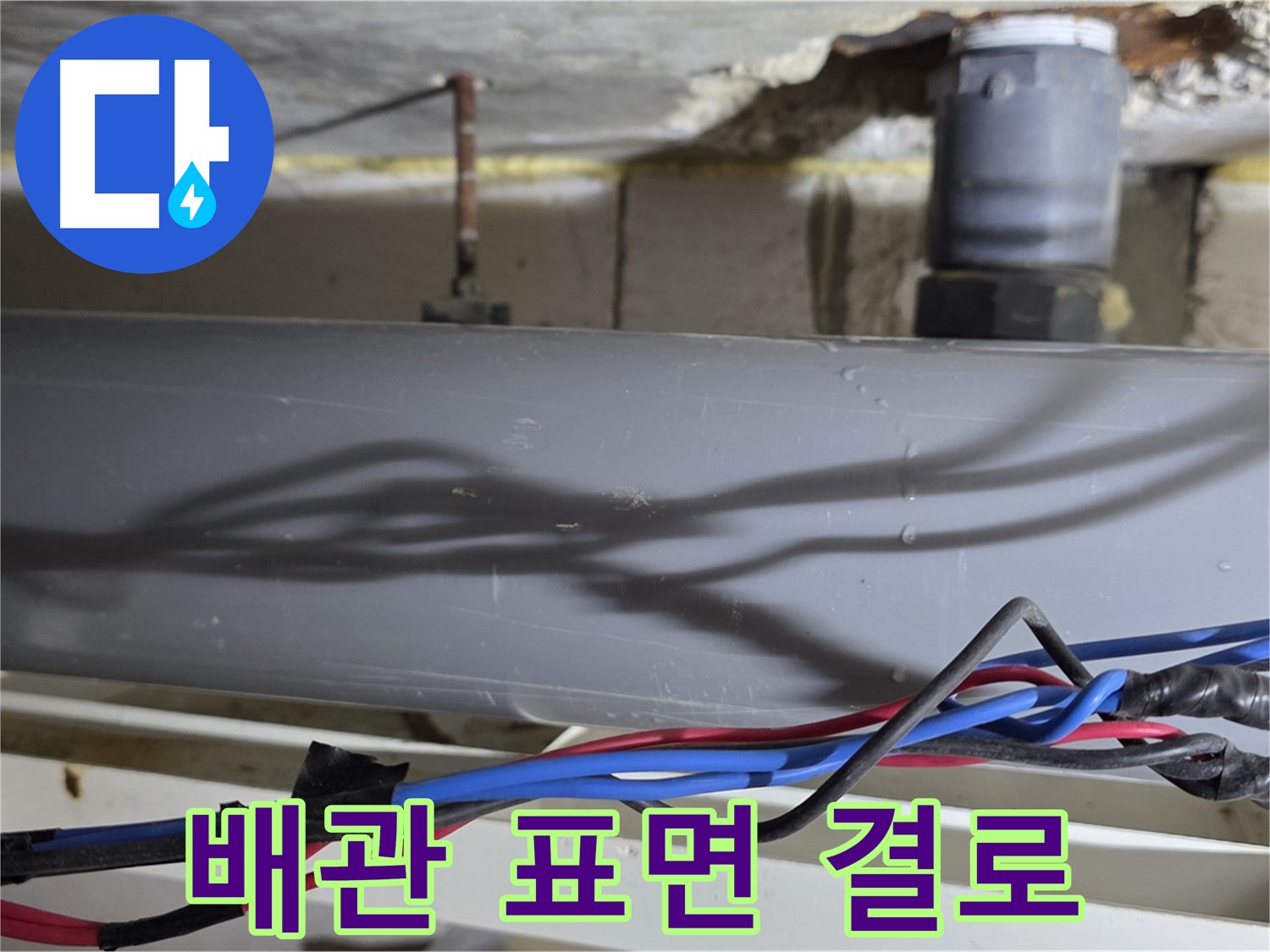 중계동 라이프청구신동아 아파트 배관 표면 결로 - 긴급 점검으로 누수와 구분