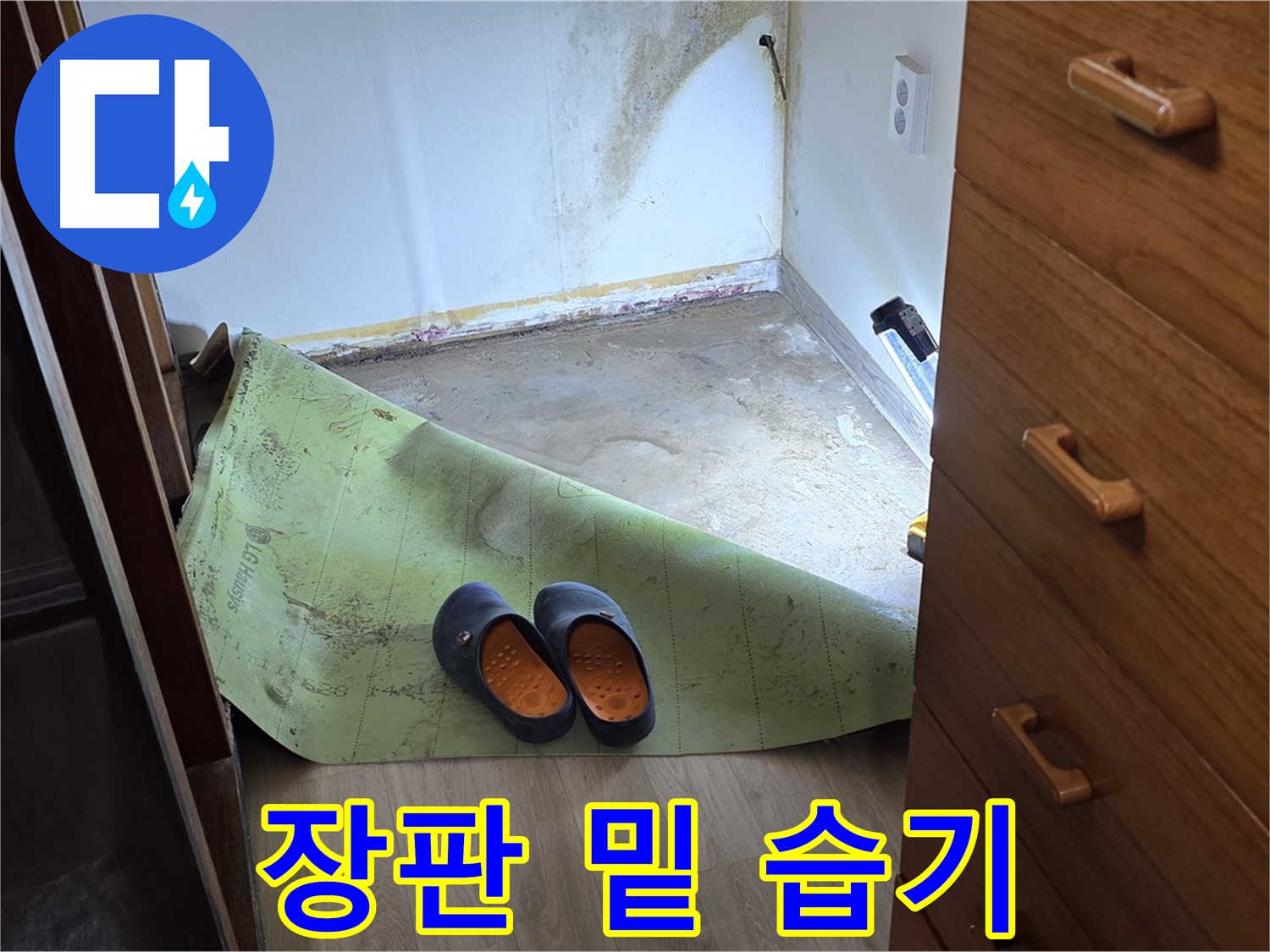 장판 밑에 숨겨진 습기 - 꼼꼼한 누수 탐지가 중요