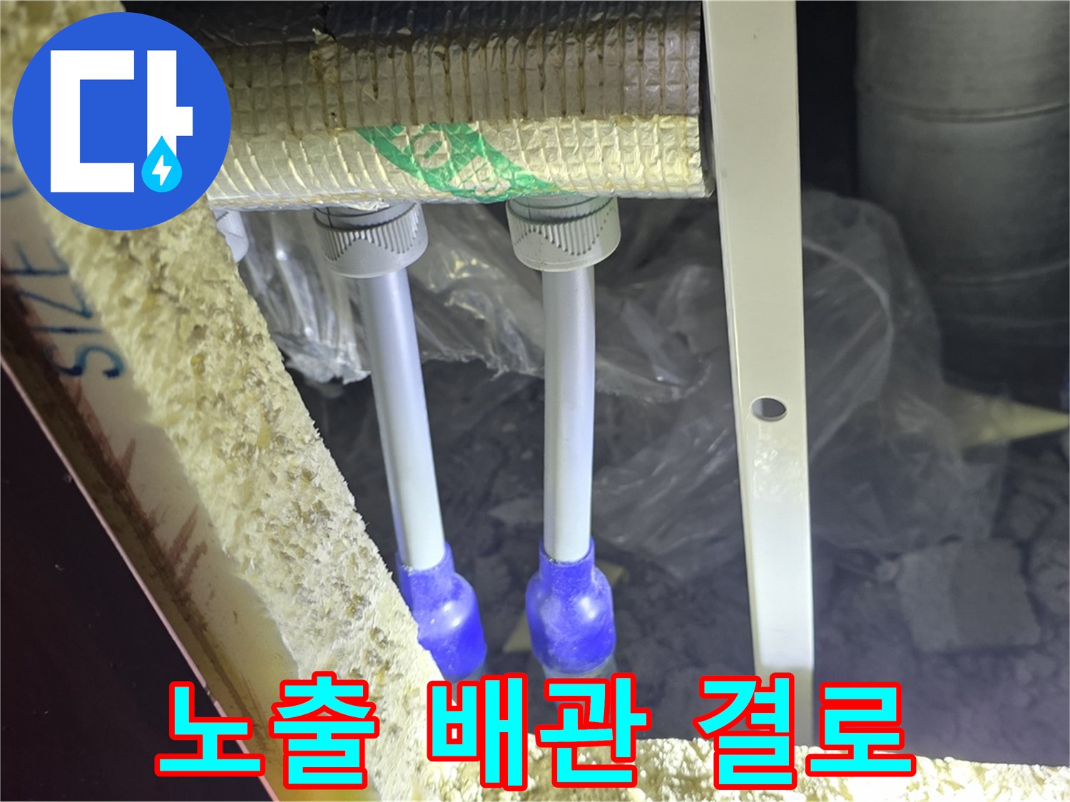 삼숭동 누수 예방 - 노출 배관 주변 결로 발생 및 곰팡이 성장 가능성 사전 점검