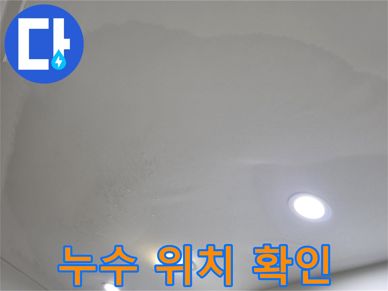 삼숭동 누수 탐지 - 둥근 얼룩 - 누수 위치