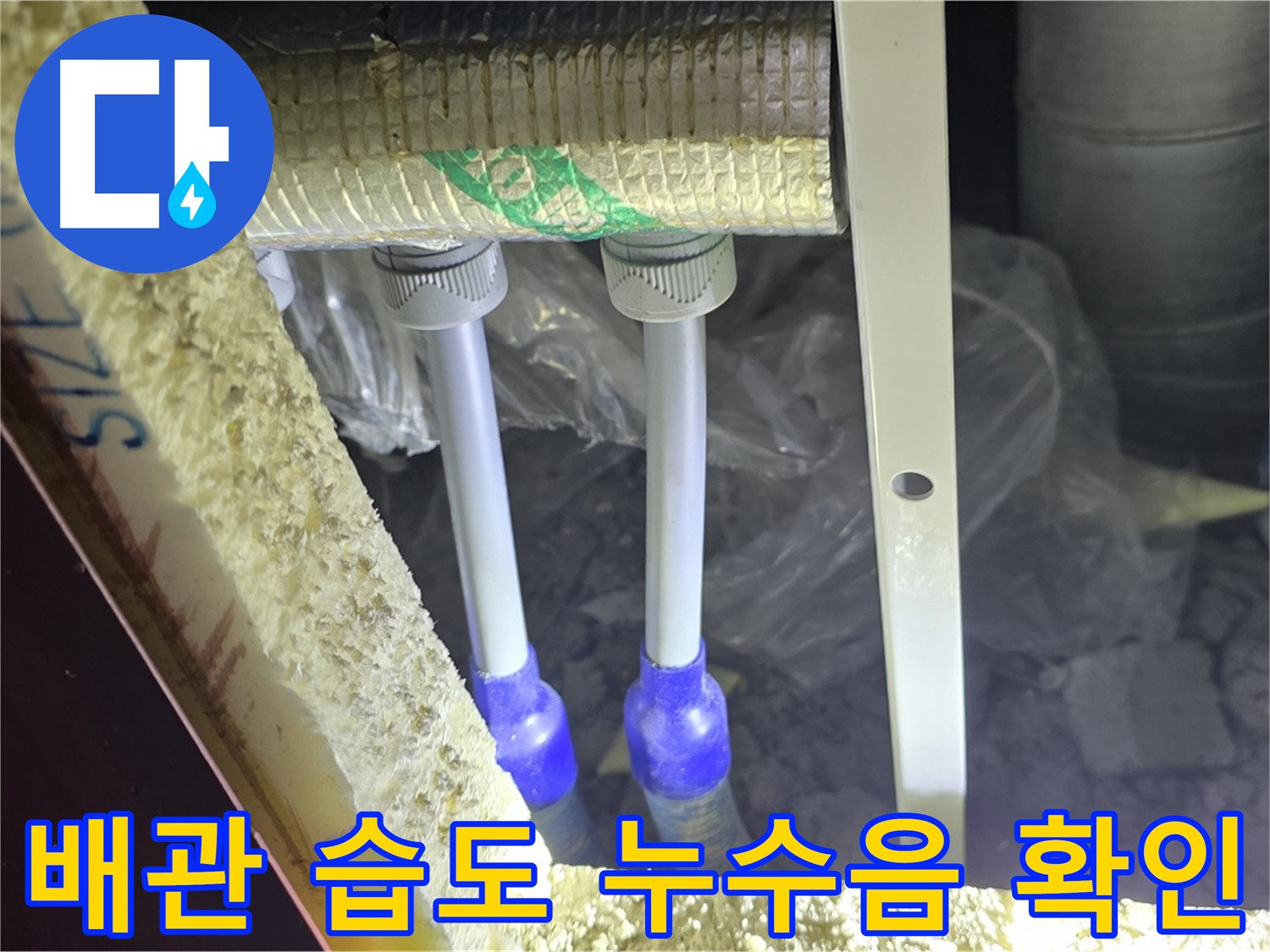 양주 자이 아파트 누수 - 배관 연결 부위 주변 습도 변화 및 미세 누수음 청취