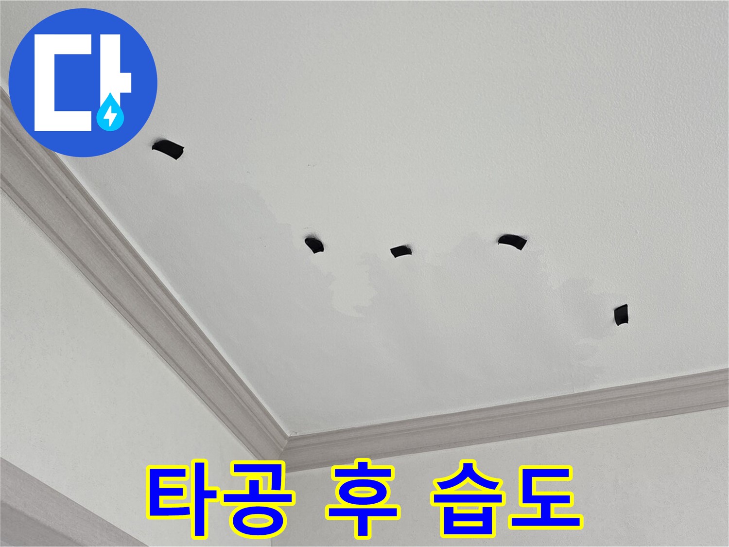 천장 타공 후 습도 측정 - 누수 심각성 진단