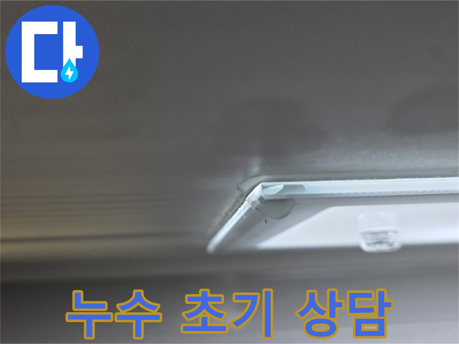 옥정 13단지 율정마을 아파트 천장 누수 - 초기 누수 진단 후 고객님과의 상담을 진행합니다.