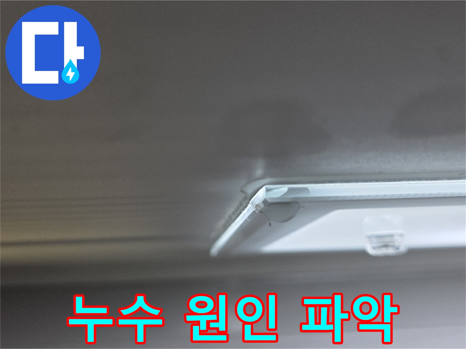 옥정 율정마을 1309동 아파트 천장 누수 - 누수 원인을 찾기 위한 정밀 탐지 작업입니다.