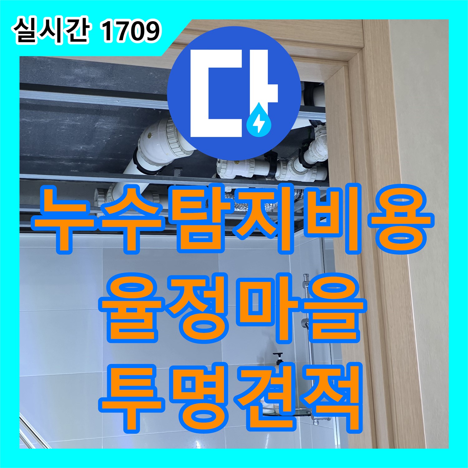 율정마을 누수탐지비용, 13단지, 투명한 견적, 샤워기 헤드 누수 깔끔하게 해결
