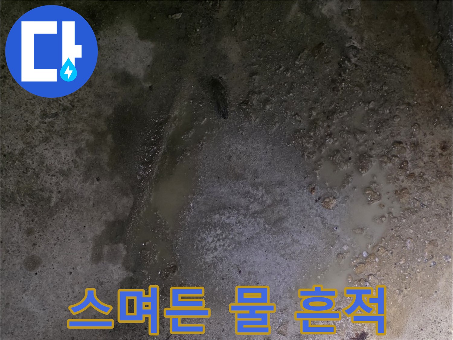 강원특별자치도 철원군 서면 와수리 누수 현장 - 스며든 물 흔적은 숨겨진 누수를 의심해야 합니다.