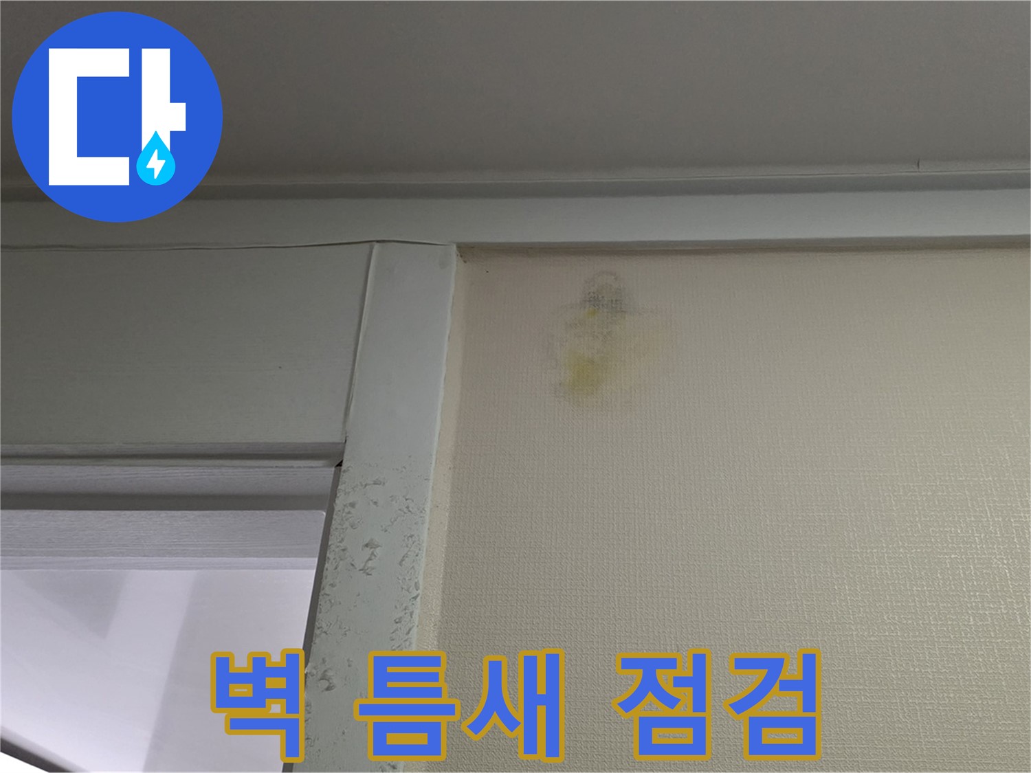분당 운중동 산운마을 아파트 벽 틈새 누수 - 초기 발견