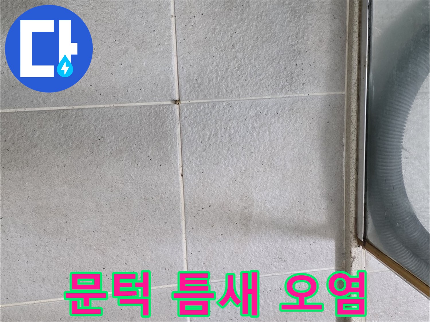 분당구 운중동 욕실 문턱 타일 틈새 - 오염된 틈새는 누수의 가능성을 높입니다.
