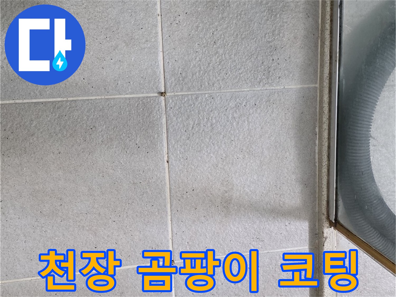 성남 분당 운중동 욕실 천장 - 곰팡이 제거 후 방수 코팅으로 쾌적한 욕실을 만듭니다.