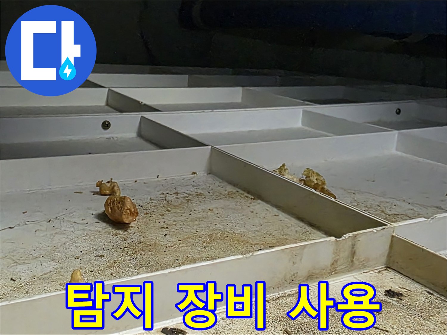 탐지 장비 사용 - 누수 탐지 장비 사용 중
