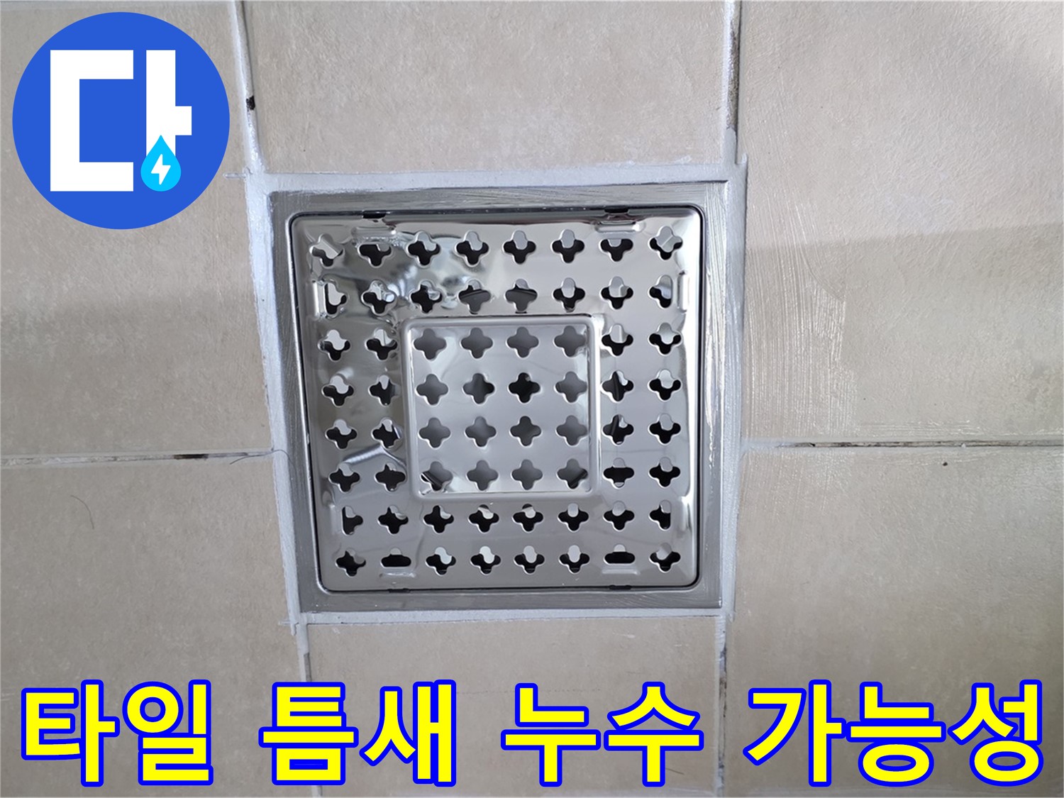 양주 백석 서광아파트 욕실 타일 틈새 누수 가능성 점검 - 타일 틈새의 미세한 균열도 누수의 원인이 될 수 있습니다.