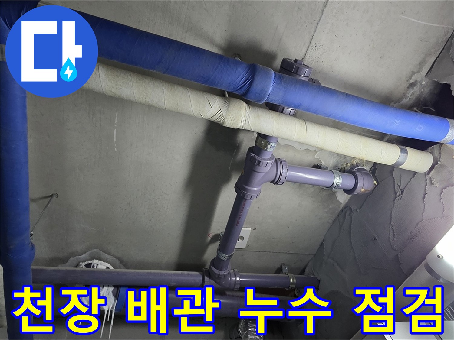분당 운중동 산운마을 6단지 아파트 천장 배관 누수 점검 - 누수 위치를 정확히 파악하고 원인을 분석합니다.