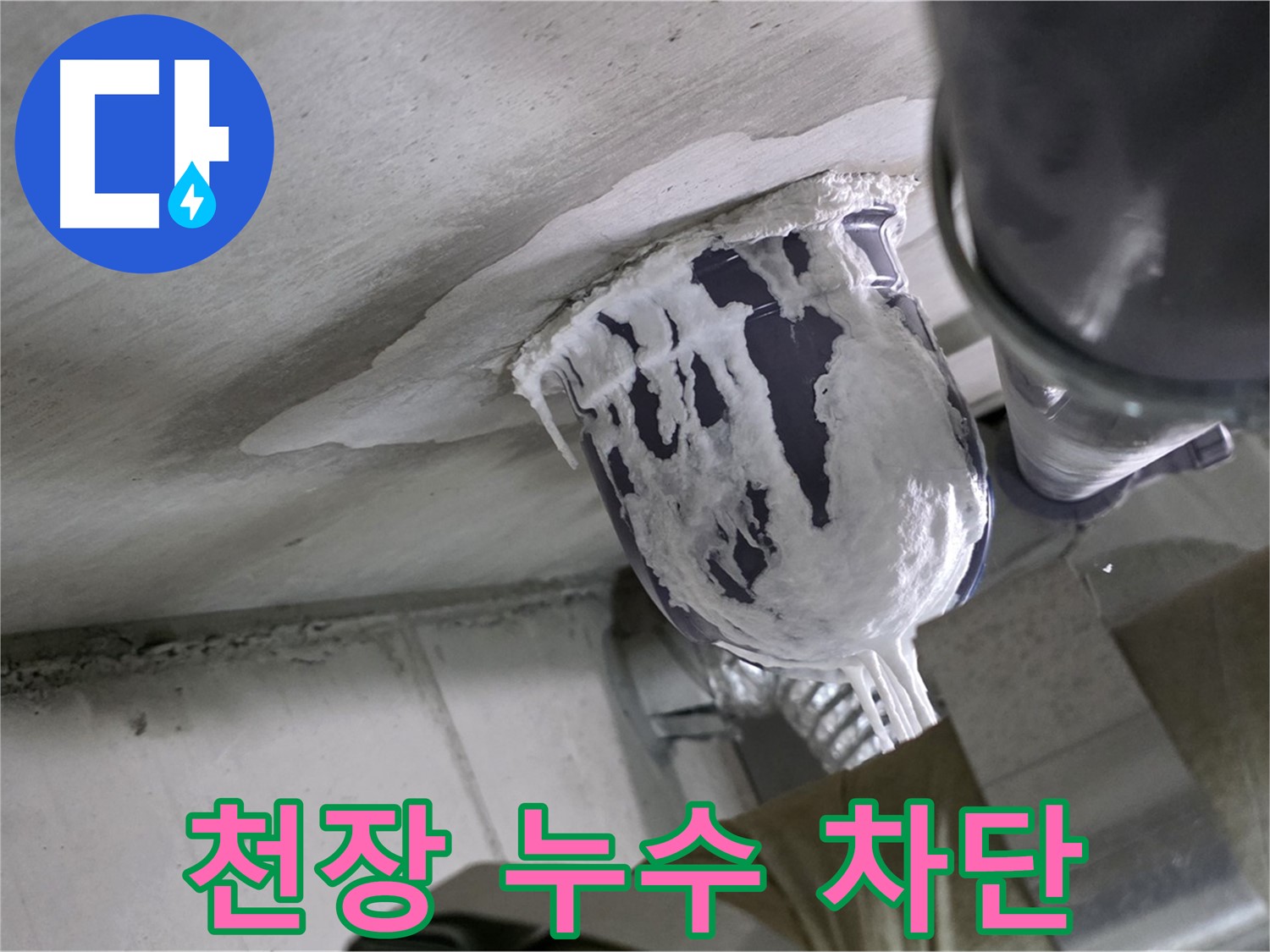 분당 운중동 산운마을 - 천장 배관 주변 누수, 완벽하게 차단 완료