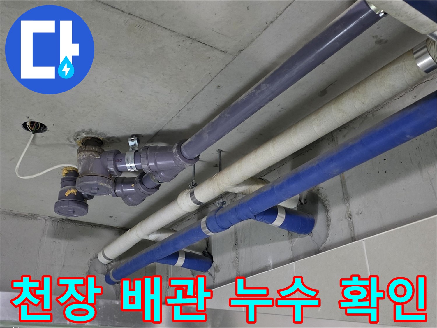 성남 분당 상가 천장 배관 누수 확인 - 꼼꼼한 점검과 확실한 보수