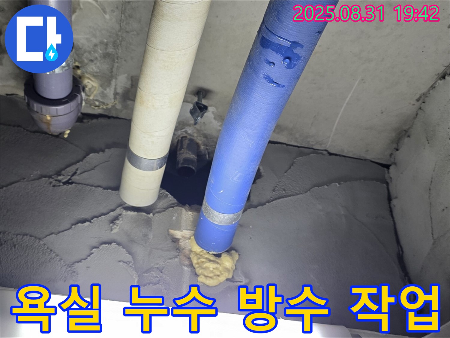 성남 분당 운중동 산운마을 욕실 누수 - 꼼꼼한 방수 작업으로 문제 해결