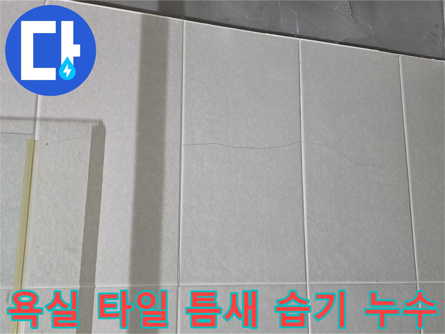 욕실 타일 틈새에 습기가 있다면 - 누수의 시작점일 수 있습니다.