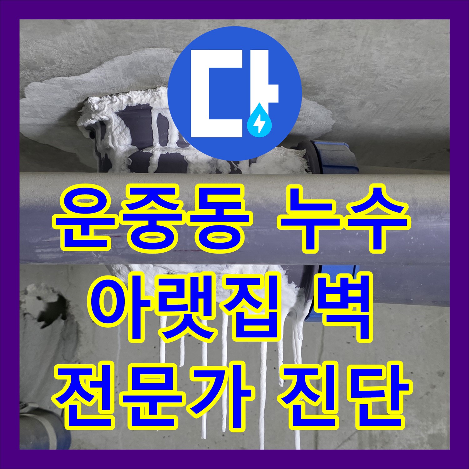 운중동 누수, 아랫집 벽에 물이 샌다면, 누수탐지전문가가