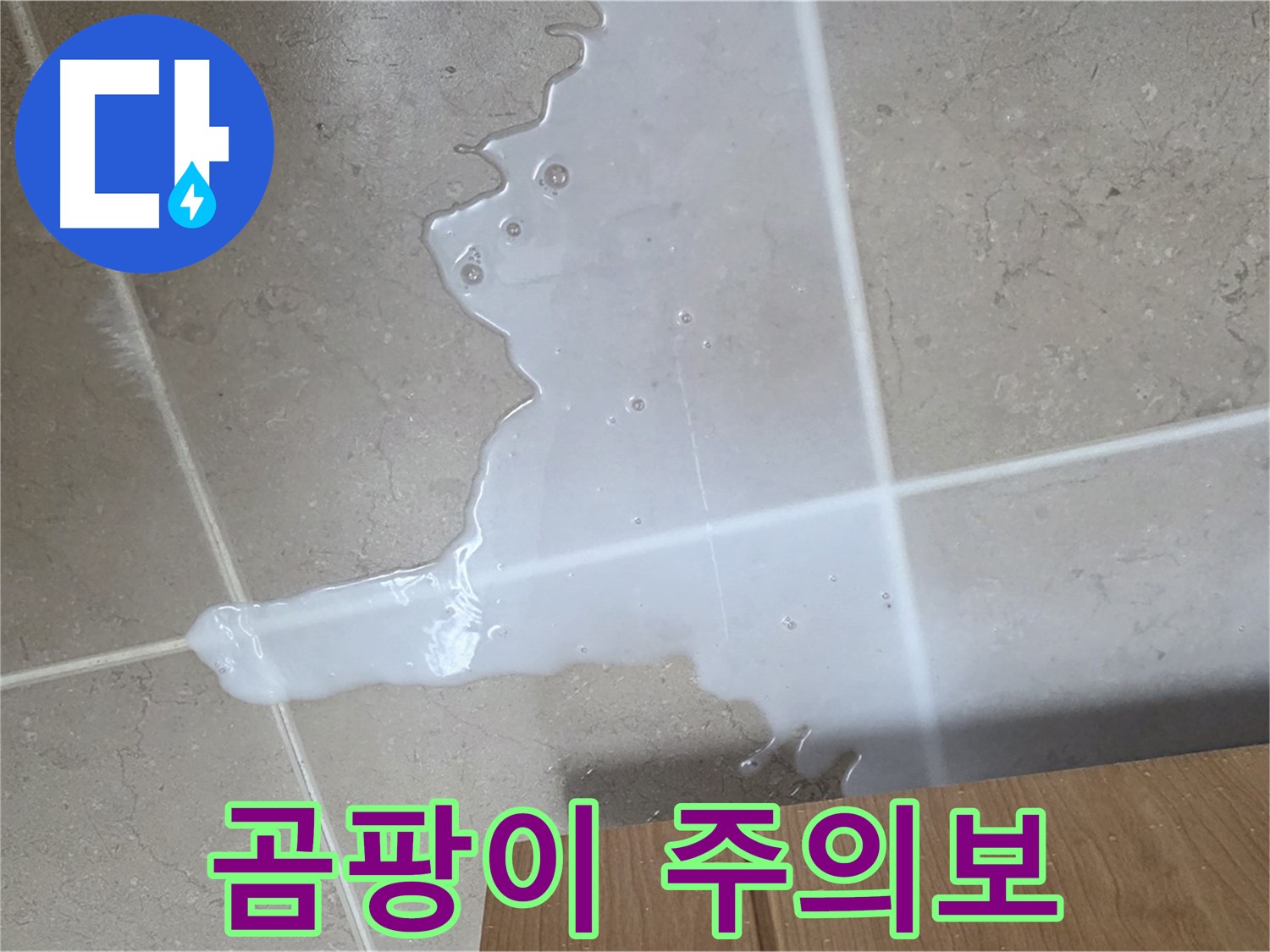 포천 일동 기산베스트빌 아파트 - 씽크대 누수로 인해 곰팡이가 번식하기 시작한 모습