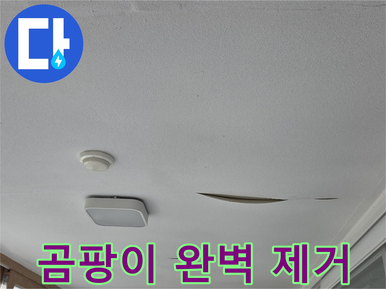 포천 일동 아파트 천장 누수 - 젖은 석고보드 곰팡이 완벽 제거