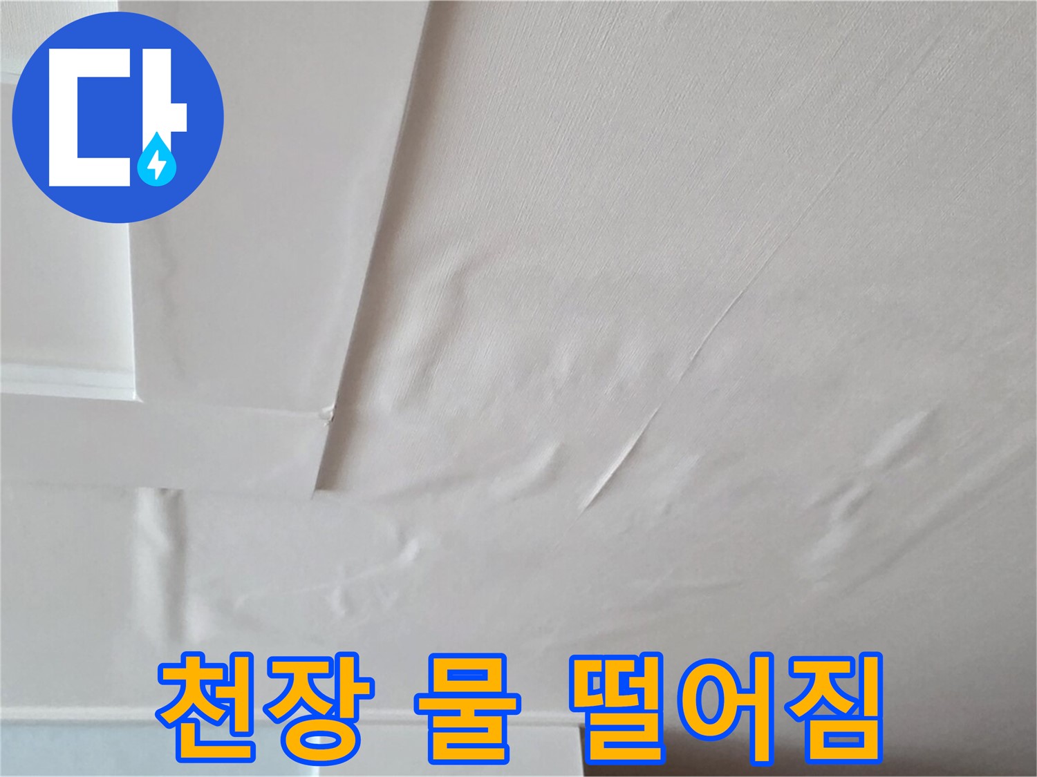 포천 일동 천장 물 떨어짐 - 누수로 인한 천장 손상 및 물 떨어짐 현상 확인
