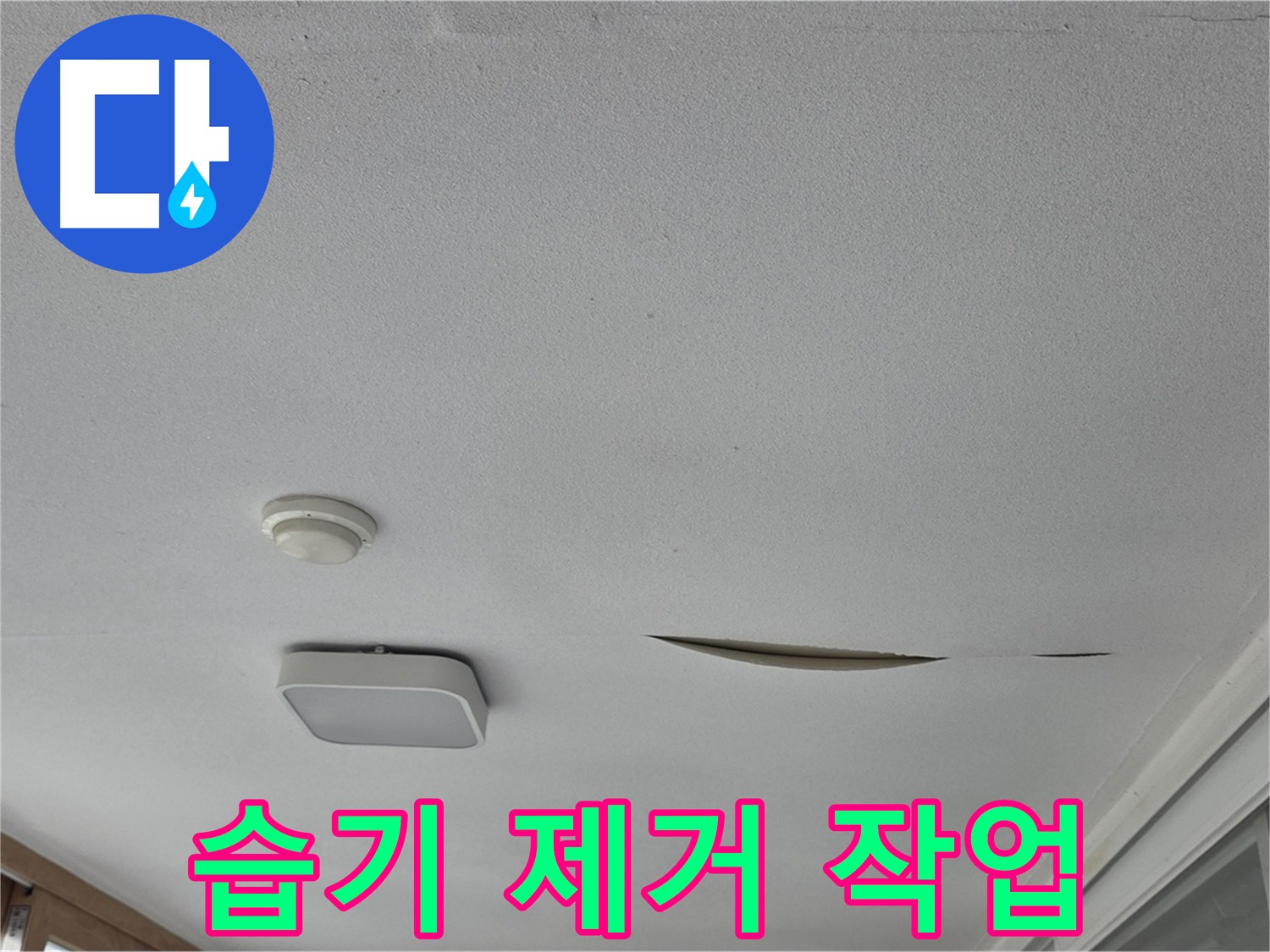 포천시 일동면 운악청계로 아파트 천장 누수 - 석고보드 습기 제거