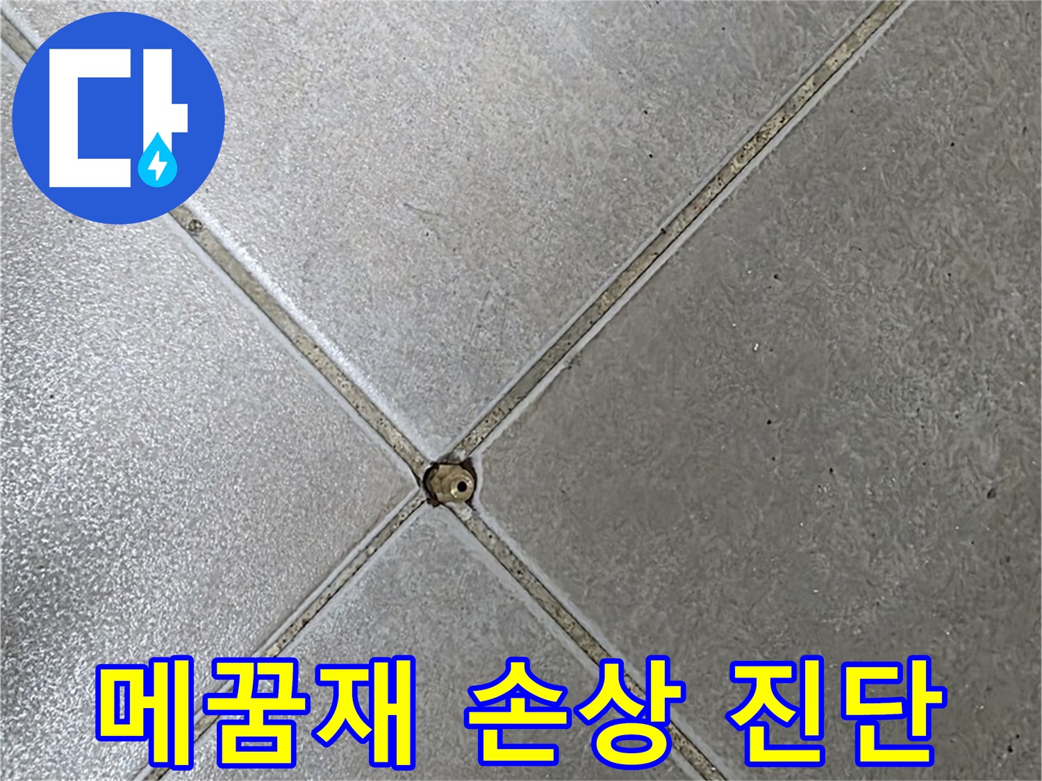 양주 옥정 율정마을 13단지 아파트 타일 틈새 메꿈재 손상 - 누수 가능성 진단 중입니다.