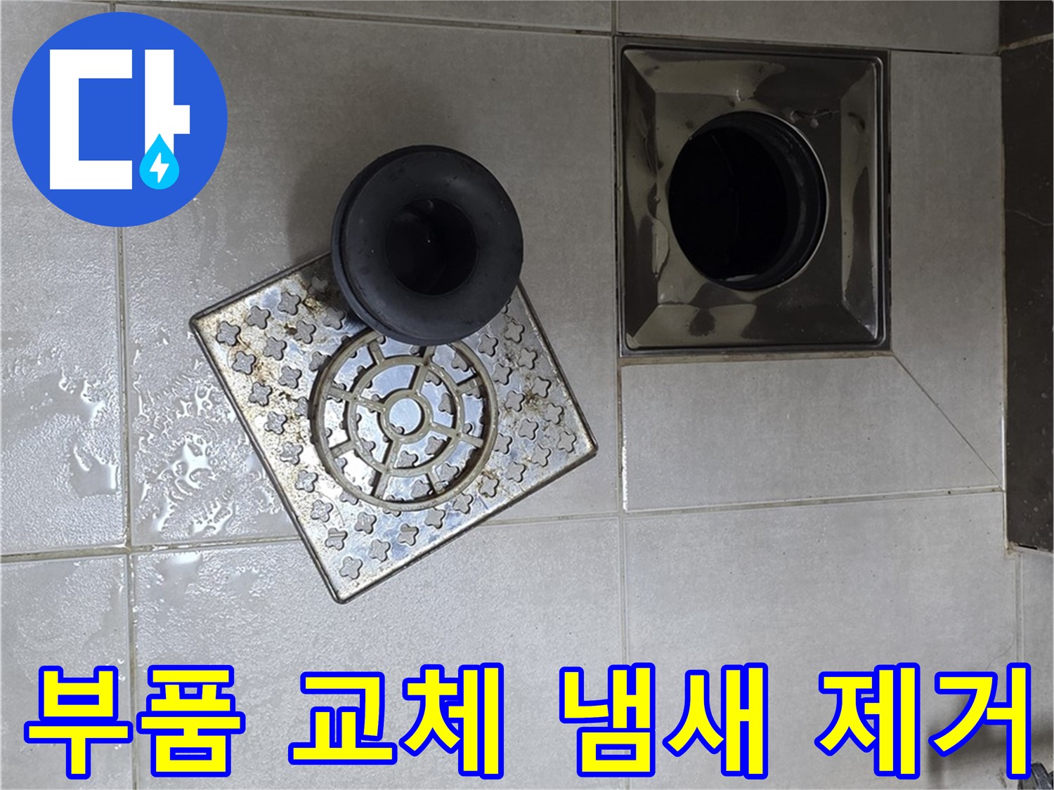 양주 옥정동 율정마을 아파트 - 욕실 배수구 누수, 부품 교체로 냄새까지 해결