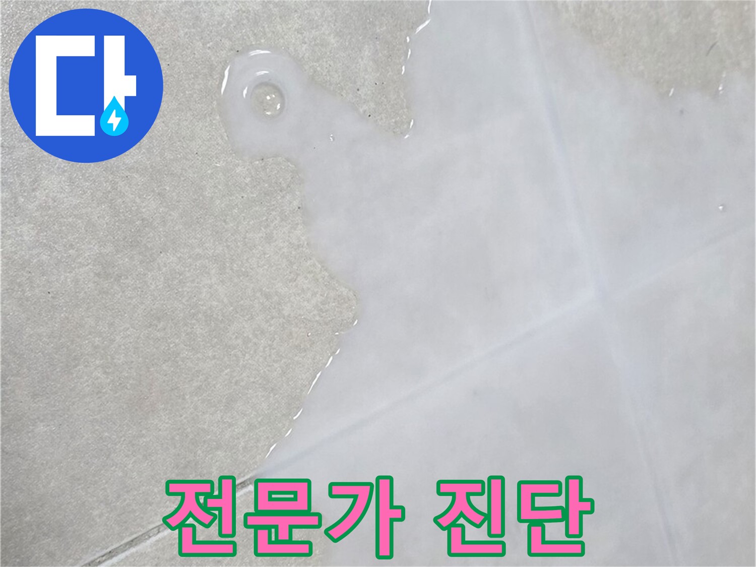 양주 옥정동 율정마을 아파트 타일 틈새 물 - 누수 의심 시 전문가 진단 필수