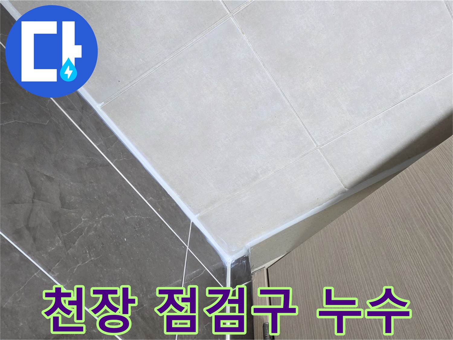 양주시 옥정 율정마을 욕실 - 천장 점검구 주변 누수 보수
