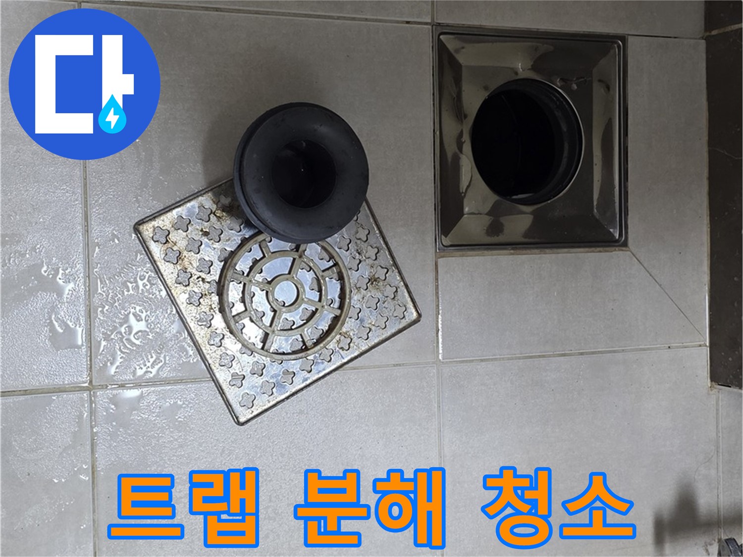 옥정 율정마을 아파트 욕실 배수구 트랩 분해 청소 - 꼼꼼하게 이물질 제거로 누수 해결
