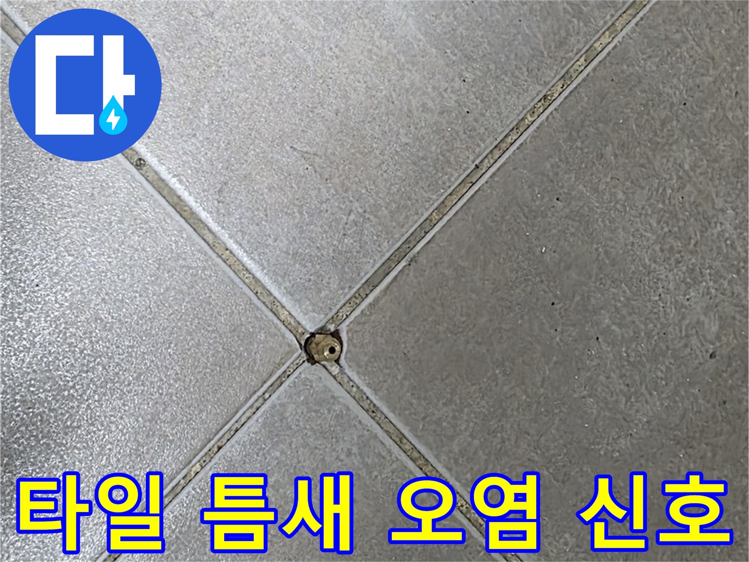 옥정동 율정마을 아파트 타일 틈새 - 오염은 누수 초기 신호일 수 있습니다.