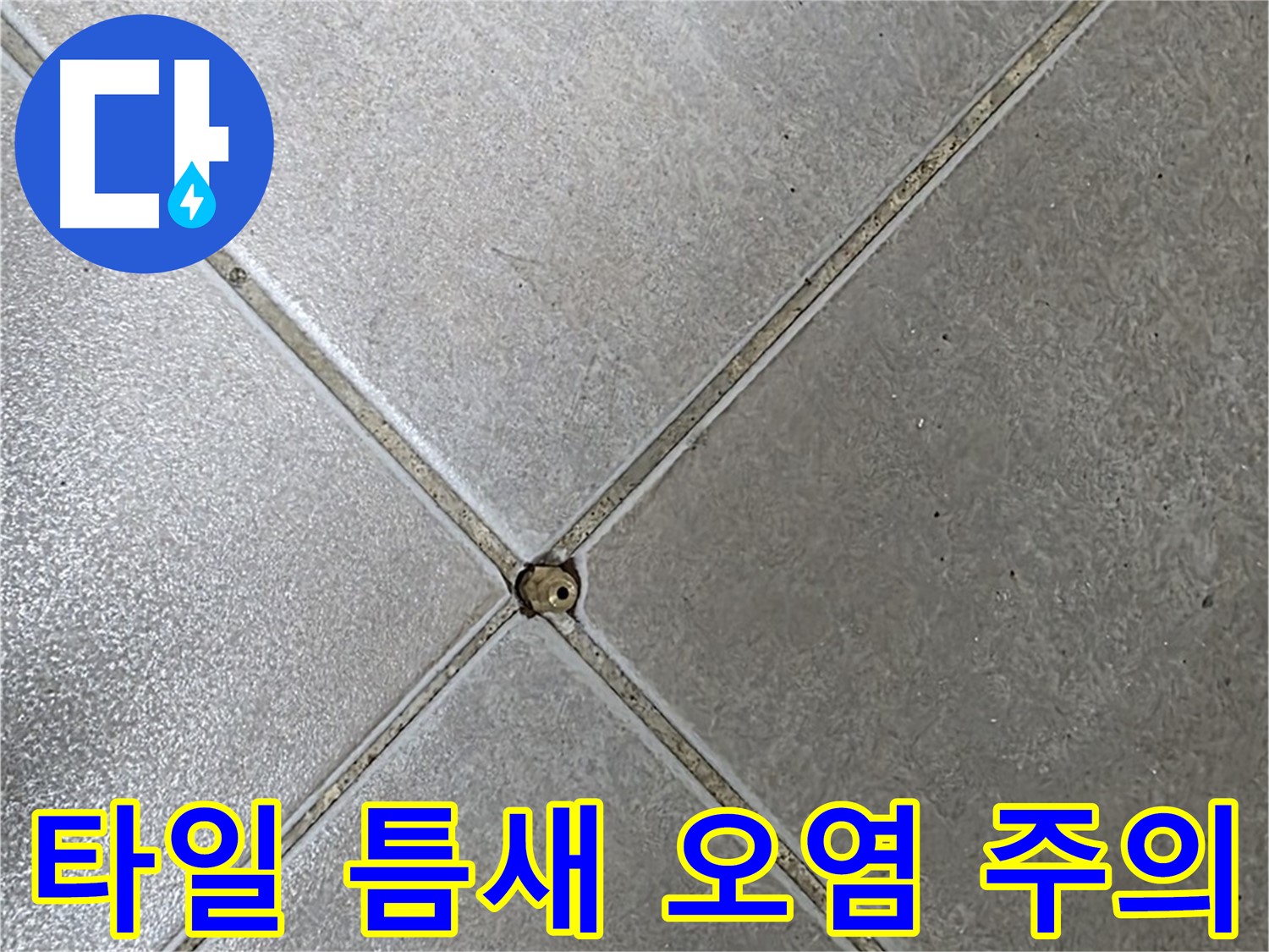 옥정동 율정마을 아파트 타일 틈새 - 오염을 그냥 지나치지 마세요.