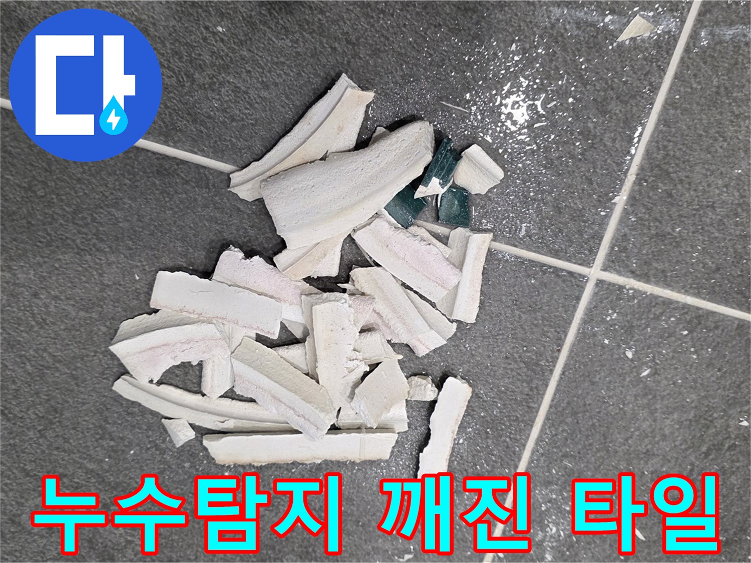 파주시 동패동 운정어반프라임 누수 현장 - 깨진 타일 속 숨겨진 누수, 꼼꼼한 점검으로 확실하게 해결합니다.