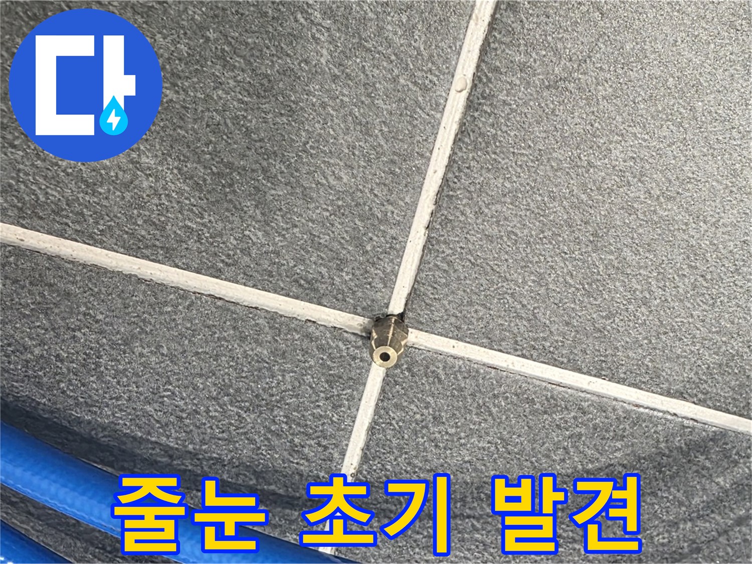 파주시 동패동 운정어반프라임 아파트 누수 - 줄눈 상태를 점검하여 누수를 초기에 발견하는 모습입니다.