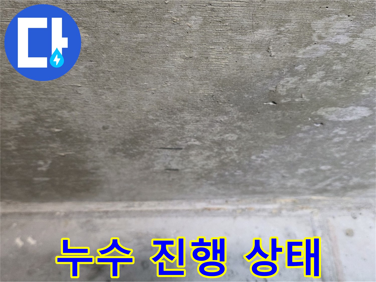 노원구 중계동 현대5차 211동 콘크리트 천장 누수 진행 상태 확인 - 누수가 얼마나 심각한지 파악합니다.
