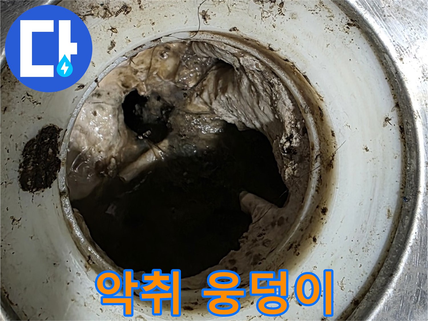 중계동 현대5차 211동 누수 - 배수구 속 검은 웅덩이, 악취 원인