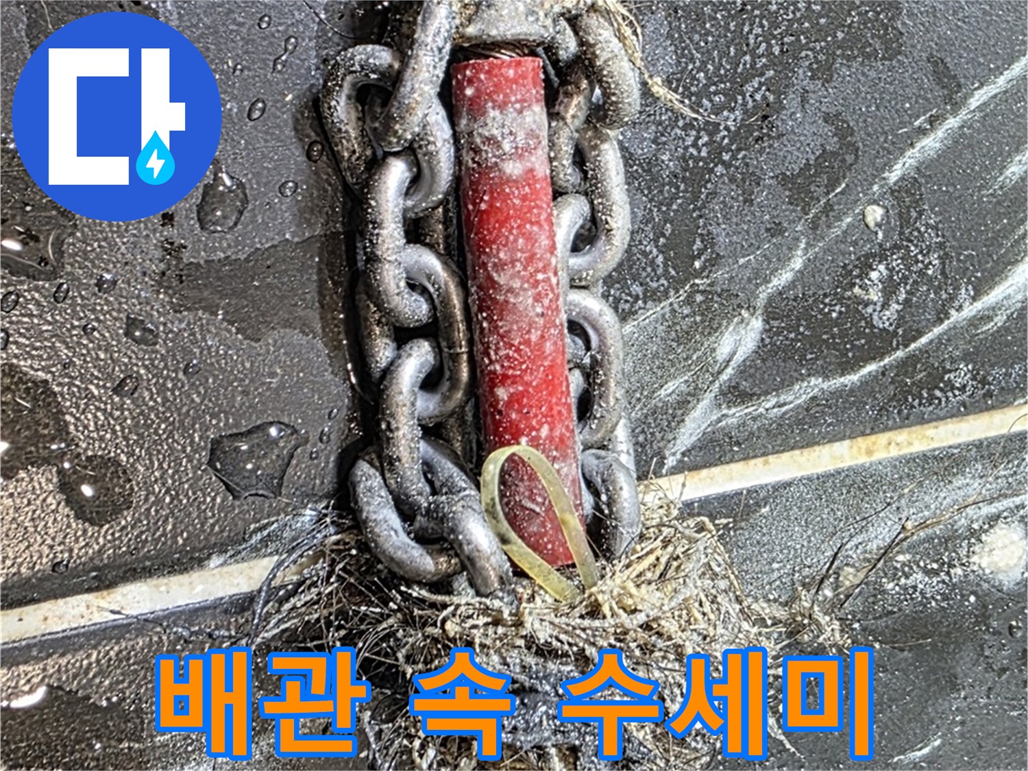 중계동 현대5차 아파트 누수 - 배관 속 '수세미'처럼 엉킨 이물질