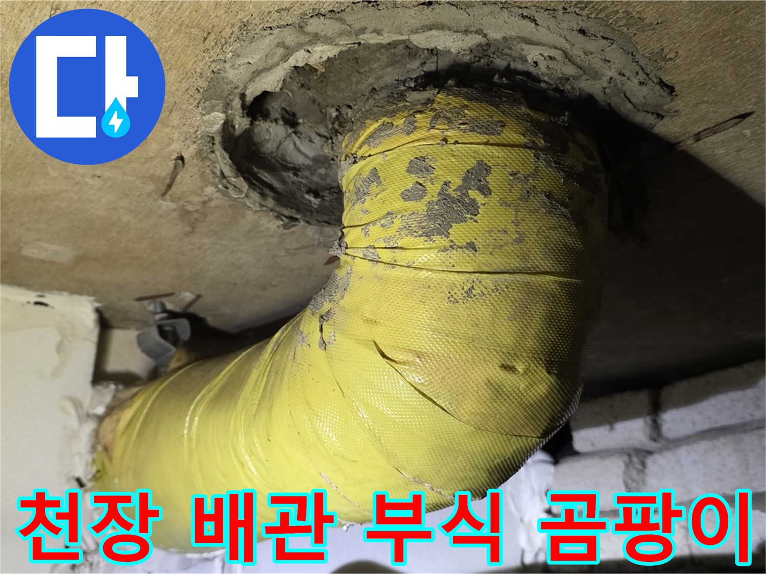 신사동 천장 배관 부식과 곰팡이 - 습기 및 누수 의심, 점검 필요