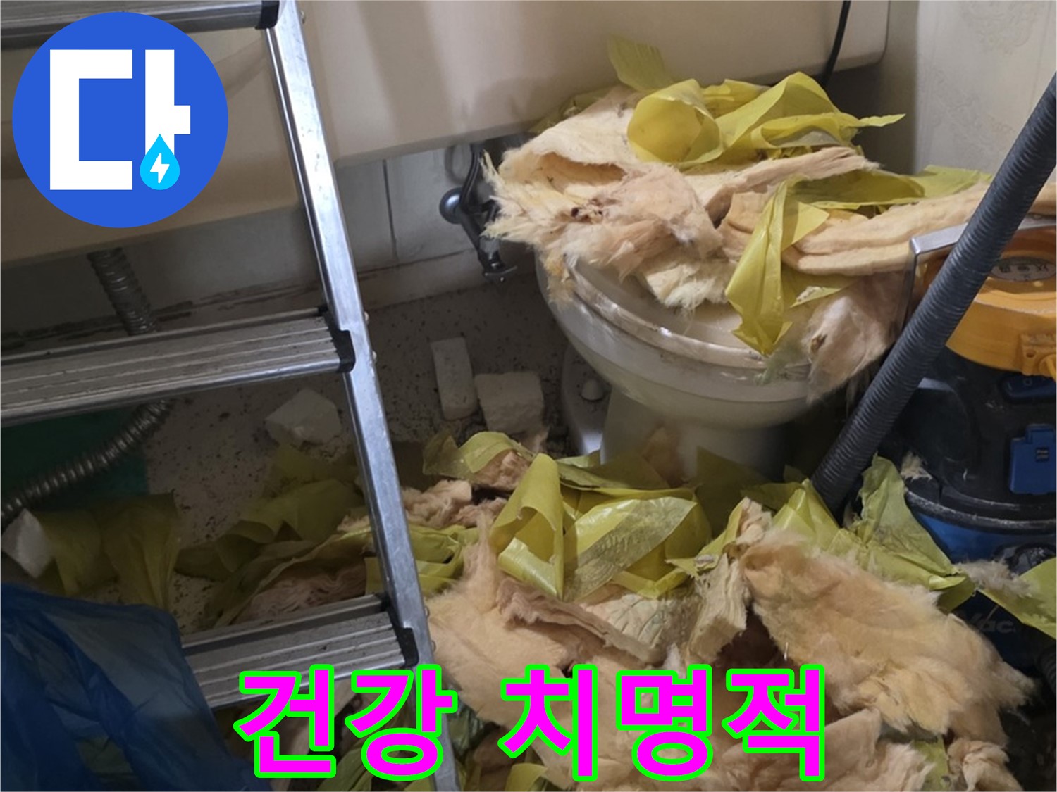 은평구 누수 현장 - 녹물과 곰팡이로 오염된 배관 - 건강에 치명적