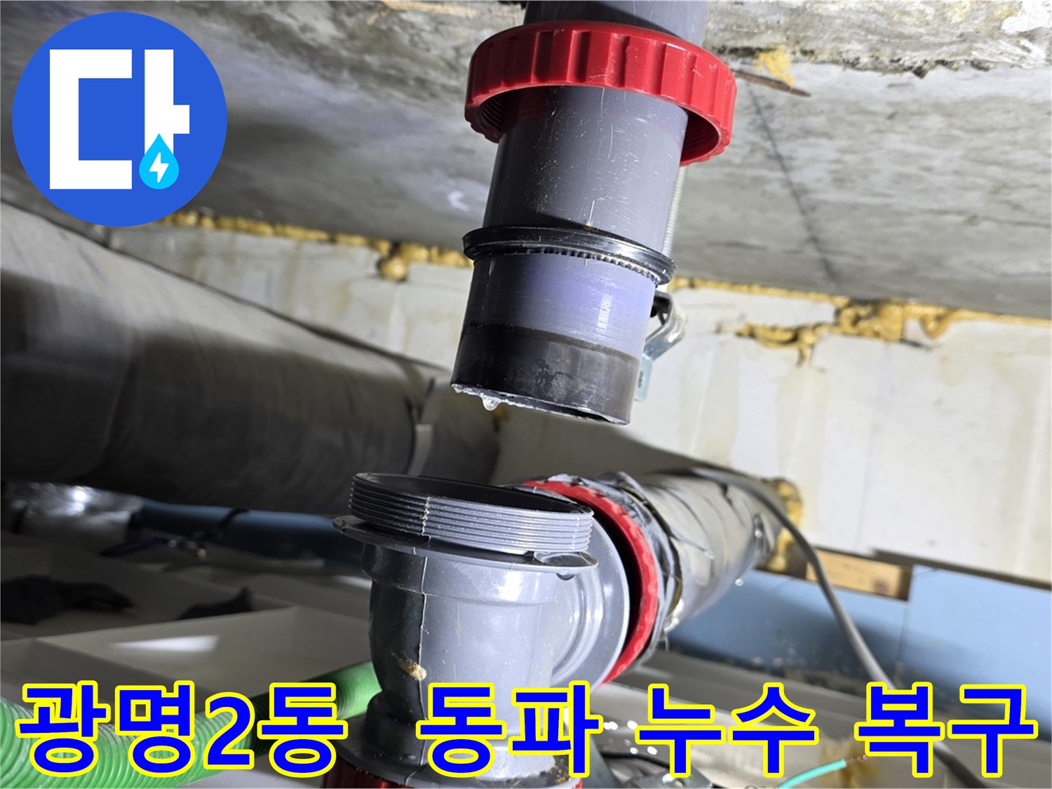 광명시 광명2동 배수관 동파로 인한 누수 긴급 복구 - 동파 방지 조치 및 누수 해결
