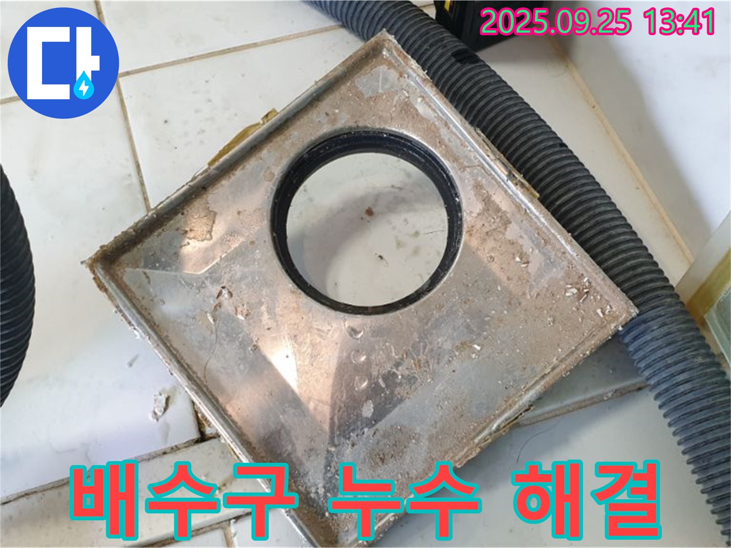 의정부 누수 전문가가 욕실 배수구 누수를 해결하는 모습 - 정확한 진단과 꼼꼼한 시공으로 누수 해결