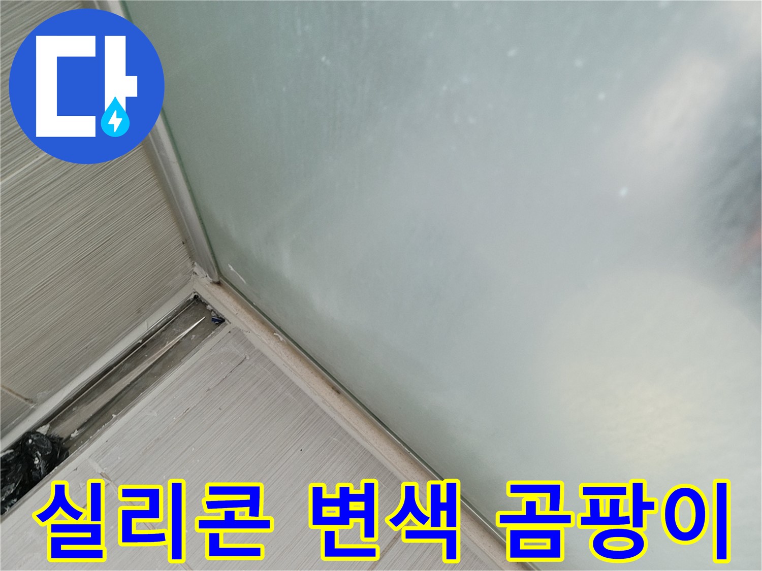샤워부스 누수 - 실리콘 변색 - 곰팡이 냄새