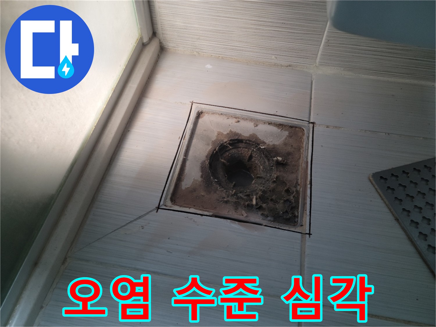 신창비바패밀리 욕실 배수구 - 오염의 심각한 수준!