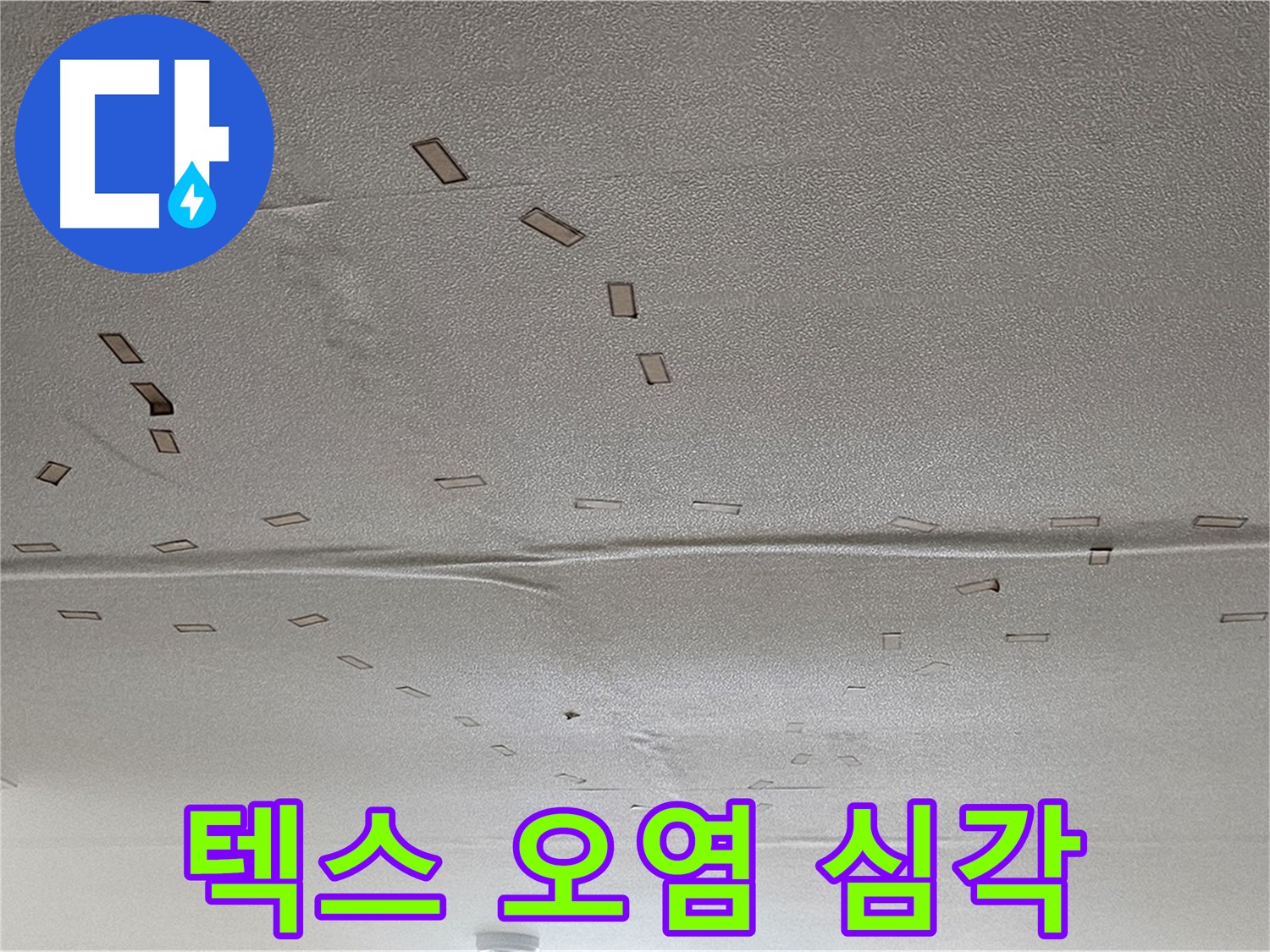 도봉구 현대시티 아파트 - 천장 텍스 오염 심각 - 긴급 교체 및 누수 해결